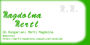 magdolna mertl business card